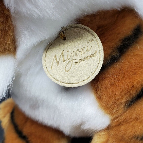 Aurora Miyoni Realistic Tiger Cub 13" Plush Animal Sitting Jungle Cat Wild Real - Picture 4 of 9